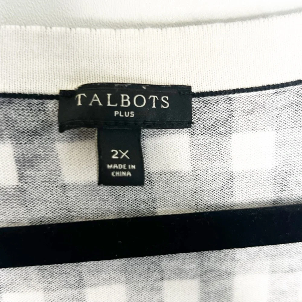 Talbots Gingham Cardigan Sweater Set - Picture 6 of 10